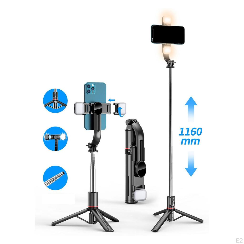 Штатив для селфи-палки с заполняющей подсветкой. Выдвижной, легкий, простой в использовании.