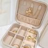 Beige Large Cream Jewelry Box + 3 Jewelry Wipes