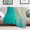 Turquoise Beach Throw Blanket Warm Accent Blanket for Living Room Decoration