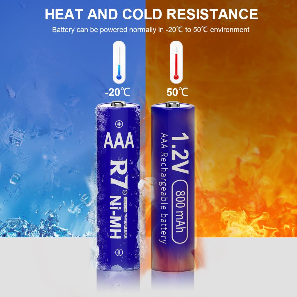 Аккумуляторная батарея AAA 800mAh NI-MH 1.2V, аккумуляторная батарея AAA 3A, аккумуляторная батарея NI-MH для камеры, игрушек