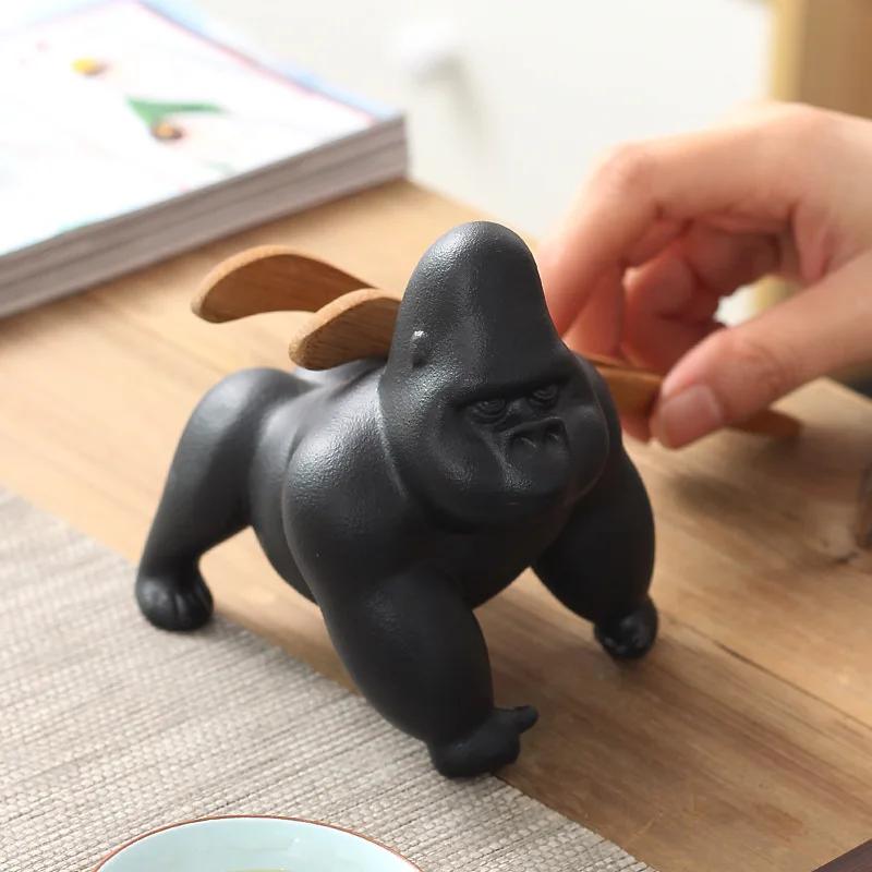 Аксессуары для чайной церемонии, креативный чайный чайный столик для домашних животных, керамический чайный столик в стиле кунг-фу, алмазный персонализированный чайный сервиз, украшение