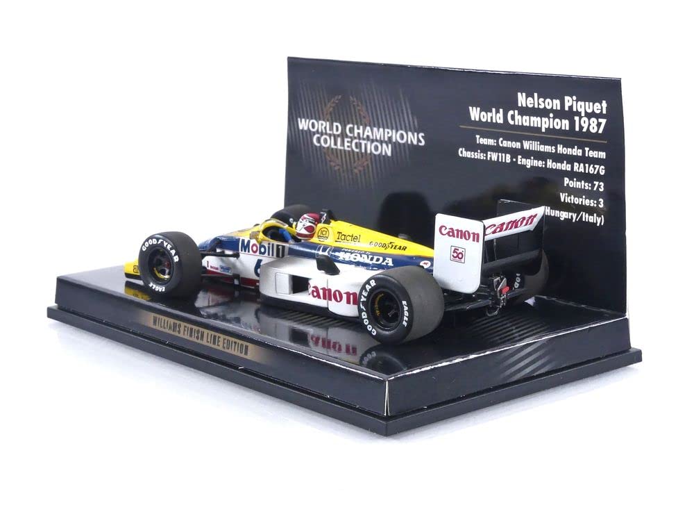 Minichamps 436876606 Williams Honda FW11B Нельсон Пике Чемпион мира 1987 Версия с грязью Коллекционная миниатюра Многоцветный 143 - - - Автомобиль,