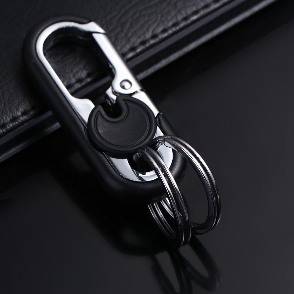 Waist Buckle Metal Bag Charms Car Key Holder Keys Organizer Double Ring Keychain Car Keychain