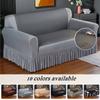 Waterproof Sofa Skirt Cover 1 /2 /3 /4 Seater Stretch Couch Slipcover Backrest &Cushion With Leather For Living Room Removable