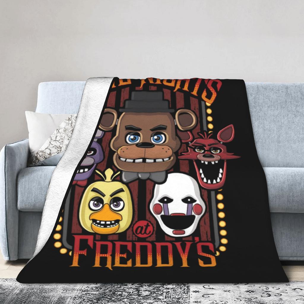 FNAF At Freddys Blanket Fleece Spring Autumn  Multi-function Ultra-Soft Throw Blanket for Sofa Travel Bedding Throws