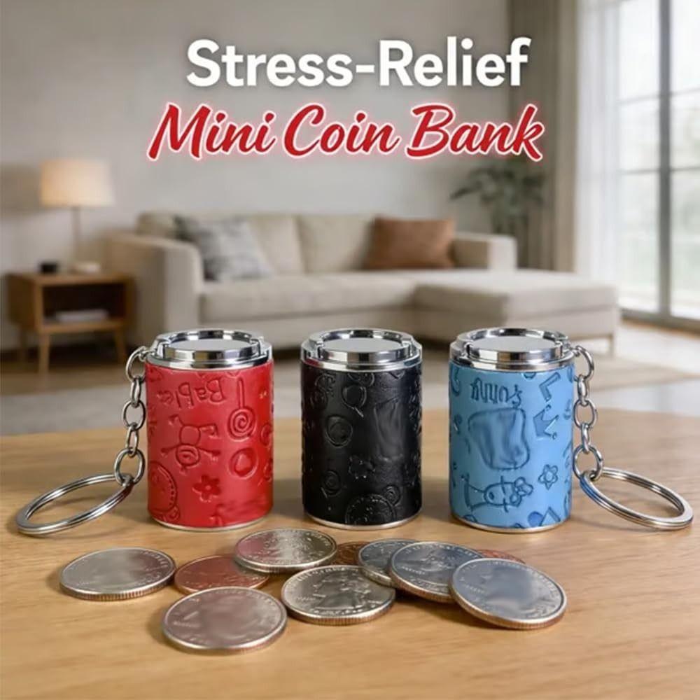 with Snap Closure Coin-holding Jar Keychain Press-type Coin Holder for Supermarket Cashier