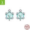 S925 Sterling Silver Turtle Stud Earrings Cross-Border Foreign Trade Explosion Cute Little Turtle Ear Jewelry Factory