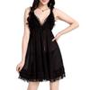 Sexy Lingerie Babydoll Negligee Smooth and Soft Fabric Cute Ribbons Plenty of Frills On Bust and Hem [Synlala] See-through