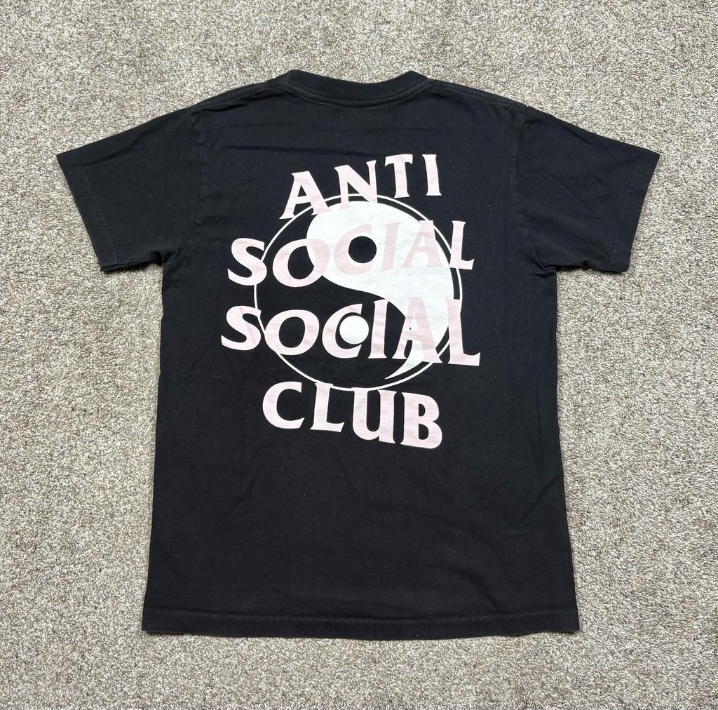 Футболка Anti Social Social Club Мужская Размер Маленький Черная Инь Ян Шепот Унисекс Футболка