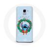 Case for Samsung Galaxy A8 2018 Stitch Snow Merry Christmas Blue