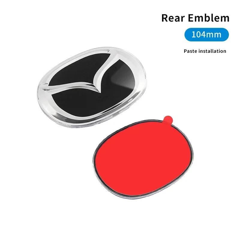 Для Mazda 104мм 140мм Автомобильный Передний Значок Логотип На Капот Задний Значок На Багажник Для Mazda 3 6 Atenza Axela Demio CX3 CX5 MP MS RX8 Наклейка Аксессуар