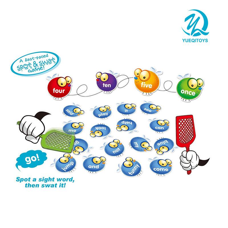 Детская настольная игра игрушка сумасшедшая мухобойка и игра в слова с сумкой для хранения карточка со словарем