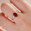 Кольцо из розового золота с имитацией натурального граната, женское, легкая роскошь, цветной сокровищный живой перстень