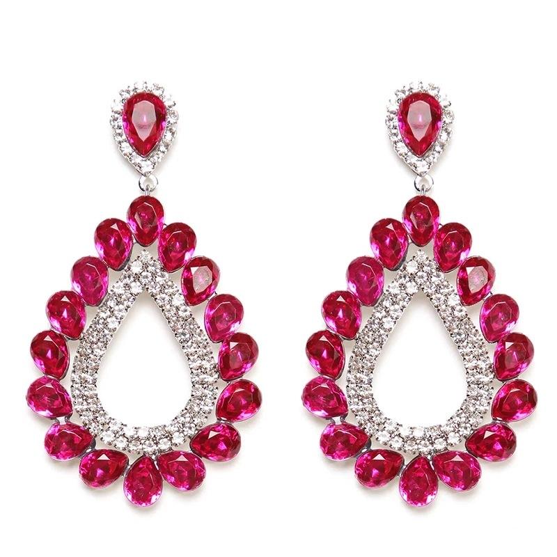 Летние серьги с каплями температуры, простой дикий костюм, украшение для ушей со стразами