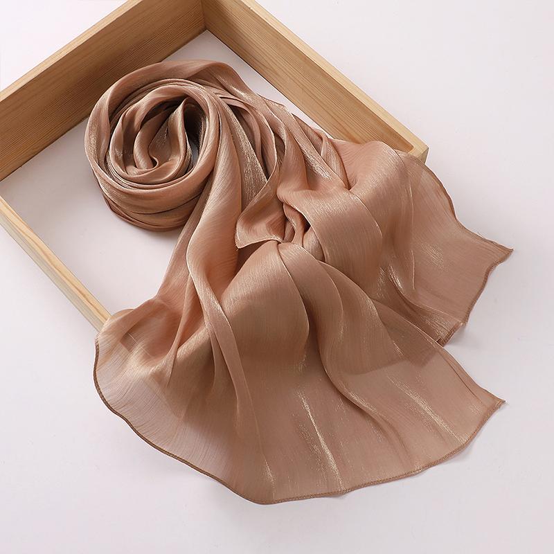 Eid Organza 70*175 Cm Maxi Satin Khimar Abaya Dubai Arabic Islam Muslim Scarf Women Shimmer Hijab Turban Hijabs Musulmans Femme