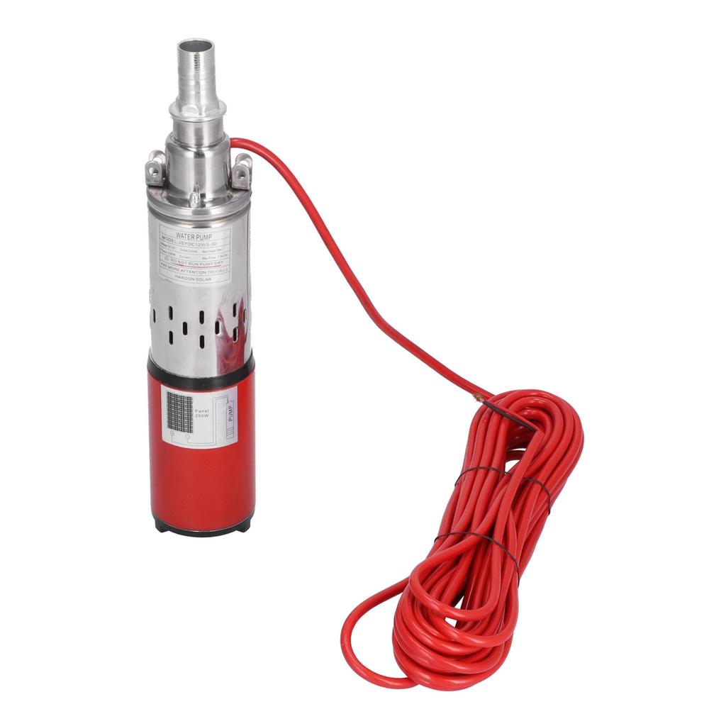 Солнечный водяной насос постоянного тока 12 В Красный Высокий?Подъемный винт погружной для рыболовной лодки пруд для разведения рыбы сельскохозяйственный