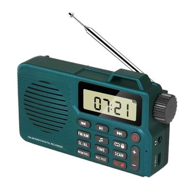 Портативное AM/FM-радио, маленькое карманное радио с Bluetooth, басовый динамик, поддержка карт Micro SD и записи, длительное время работы от батареи