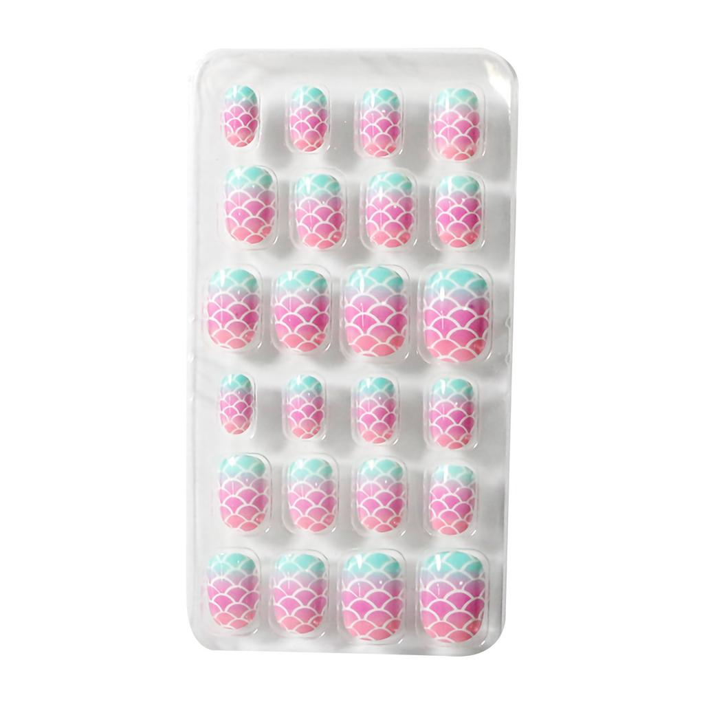24 пакетика носимых гвоздей, готовые ногти, детские ногти, готовые ногти