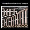 6-32mm Quick-Open Double-Ended Ratchet Wrench Set for Auto Repair