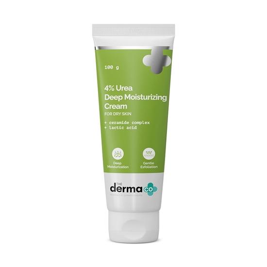 Крем для глубокого увлажнения Derma Co 4% Urea с молочной кислотой и комплексом керамидов | Глубоко увлажняет | Восстанавливает естественный барьер кожи