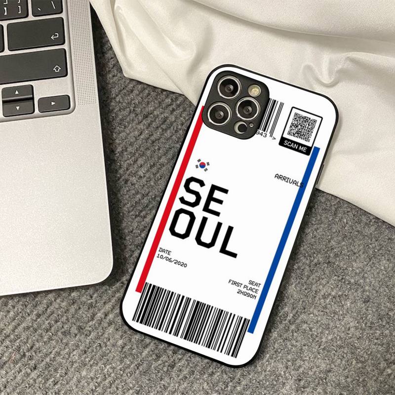 INS Светлый Билет Самолет Чехол для Телефона для iPhone 11 12 13 mini pro XS MAX 8 7 6 6S Plus X 5S SE 2020 XR чехол