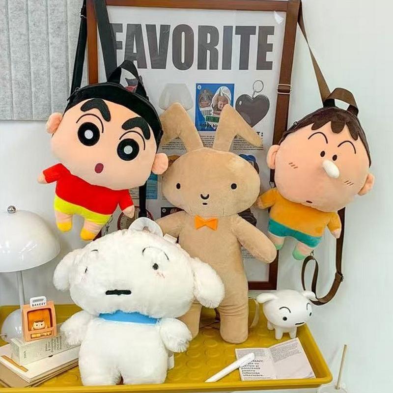 Аниме Рюкзак Кролик Шин-чан Милый Плюшевый Мультяшный Кролик Шин-чан Мягкие Игрушки Сумка Сопровождающие Куклы Украшение Спальни Подарок