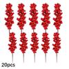 5/10/20Pcs Chritsmas Decoration Red Berry Branches Cherry Stamen For Home Decor Xmas New Year Gift Wedding Flowers Accessory