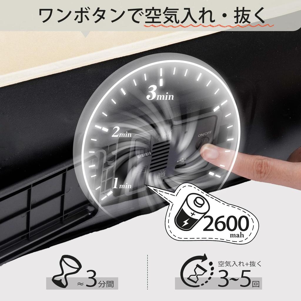 Kotesoto Air Двойной Воздушный Электрический Воздушный Воздушный Для Кемпинга Электрический Воздушный Воздушный Для Для Для Дома Для Катастрофы Для Нагрузки 198см х 125см х 300кг Кровать, Размер, Кровать,