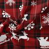3pcs Down Elk Snowflake Christmas Theme Square Grid Quilt Cover Set Soft Microfiber Checkered Bedding Bedroom Decor