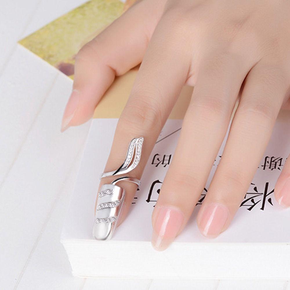 Ring Niche Design Girl Gift Fashion Jewelry Women Nail Ring Fingernail Protective Finger Ring