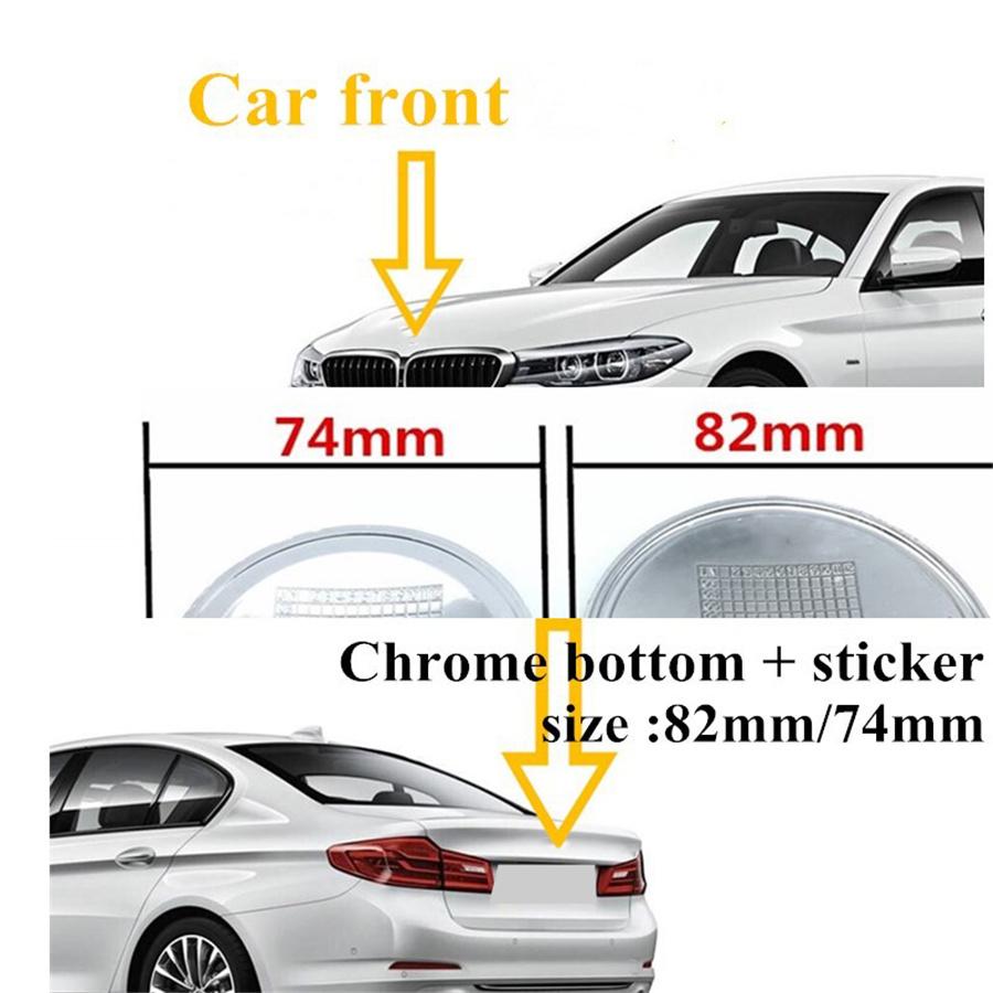 2 шт. передний капот и задний багажник (82 мм и 74 мм) Значок Эмблема 51148132375