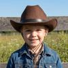 Felt Kids Cowboy Hat Solid Color Top Hat Retro Western Cowboy Hat  Costume Accessories