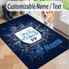 Custom Text Printed Rug Preston North End Non Slip Floor Carpet For Home Room Decor