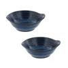 Tableware East Japanese Tableware Tonsui Pot Pot, Small Bowl, Serving Plate (Kiln Dark Blue), Set of 2