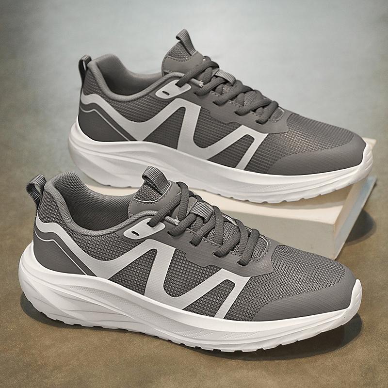 Men’s Sports Shoes Running Sneakers Students Over Sized Jogging Shoes Lightweight Khaki Walking Shoes