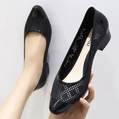 Женские летние модные сандалии, Популярная онлайн-обувь, Закрытый носок, Туфли на среднем каблуке, Толстый каблук с отверстием, Мелкий вырез, Нескользящие и водонепроницаемые