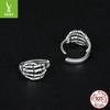 Halloween Skull Hand Bone Ear Buckles, Diablo S925 Sterling Silver Earrings Earrings