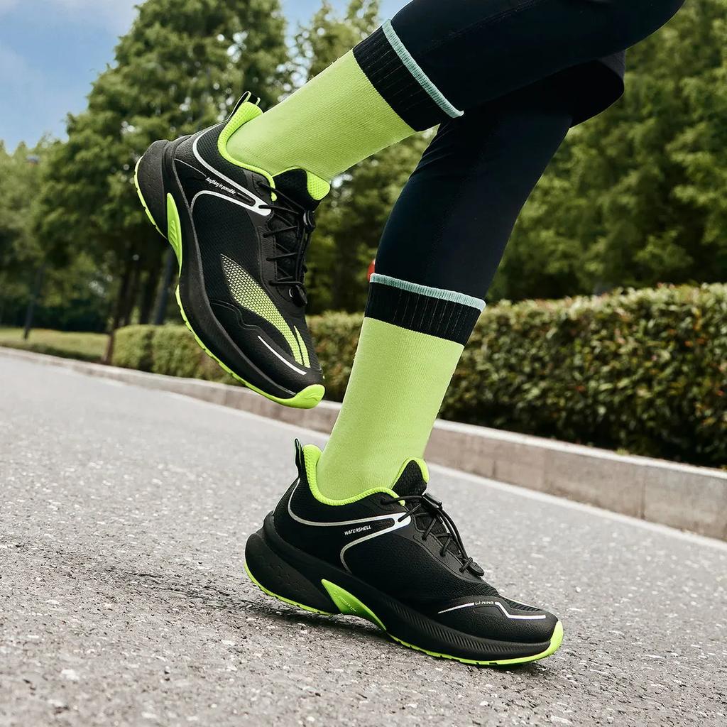 Li Ning Детские Модные Кроссовки с Амортизацией Bounce Низкие Кроссовки для Бега Детские Кроссовки для Бега Черный YKFU126-3