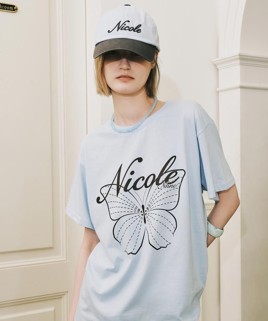 Кепка с вышивкой Nigaennikol Nicole_Небесно-голубой Угольный