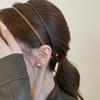 Новый однотонный обруч для волос, элегантный головной убор, женские аксессуары для волос, кожаная повязка на голову для женщин