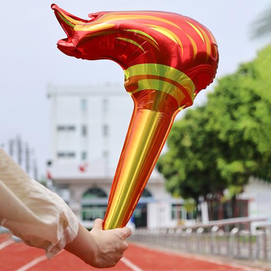 10/20/30Pcs Inflatable Torch Sports Game Torch Balloon Favors Bulk Aluminum Film Fake