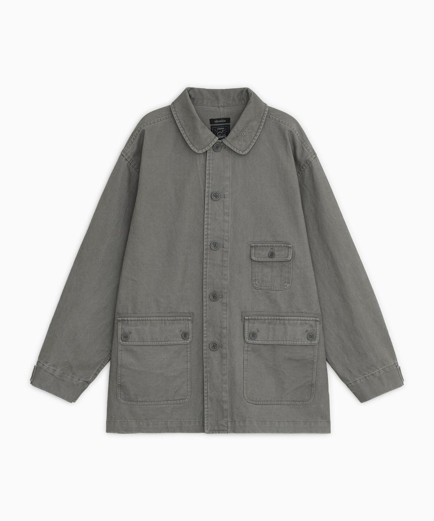 OHESHIO Star Floral Washed Cotton Jacket, Charcoal