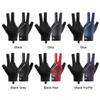 Anti Slip Breathable Billiards Gloves Comfortable Three Finger Snooker Player Gloves
