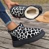 Women Platform Shoes Winter New High Quality Slip-on Snow Boots Women Leopard Print Daily Women Boots New Round Toe Ankle Boots