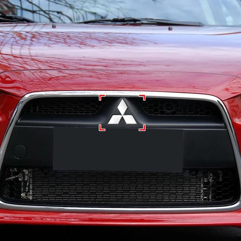3D ABS Черный Хром Красный Углеродный Значок На Капот Автомобиля Наклейка На Крышку Багажника Для Mitsubishi ASX Lancer 10 Pajero Outlander L200