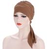 Hemp Long Tail Bow Turban Cap Women Multi-color Chemotherapy Cap
