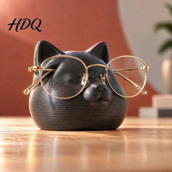 Настольная подставка для очков с 3D-печатью Держатель для очков в виде кошки Стенд-котенок Милый подарок для влюбленных Органайзер для стола Дисплей для очков Хранение на прикроватной тумбочке Прочный