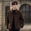 Hair Jacket Men's Spring and Autumn Double-sided Jacket Winter Short Single-breasted Wool Top