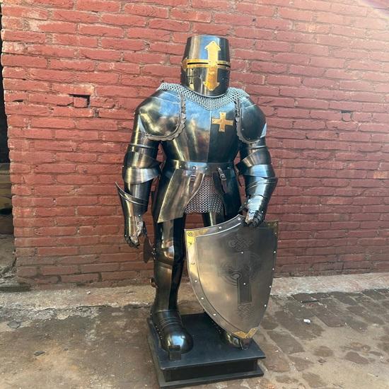 Medieval Knight Templar Armor Costume Gloves 182.88cm Halloween Cosplay Accessories Halloween Role Playing