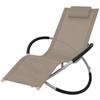 Day and Night - Day and Night Geometric Garden Lounger Taupe Gray Steel